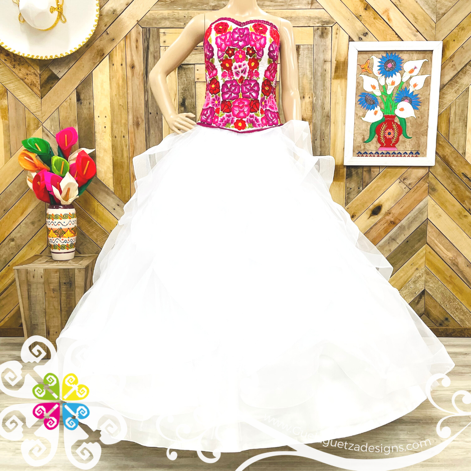 mexican embroidered wedding dress